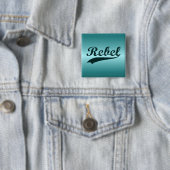 Badge Carré 5 Cm Rebelle (En situation)