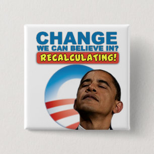 Badge Carré 5 Cm Recalcul - anti Obama
