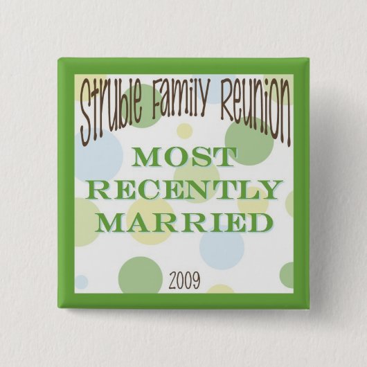 Badge Carré 5 Cm recentwed (Devant)