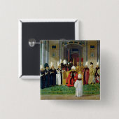 Badge Carré 5 Cm Réception à la cour du sultan Selim III (Devant & derrière)