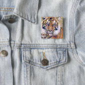 Badge Carré 5 Cm Recherche et attente_ (En situation)