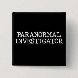Badge Carré 5 Cm Recherche paranormale chasse aux fantômes EVP