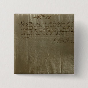 Badge Carré 5 Cm Reçu de rémunération, le 17 décembre 1704