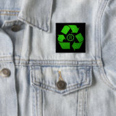 Badge Carré 5 Cm Recycle Logo par Shirley Taylor (En situation)