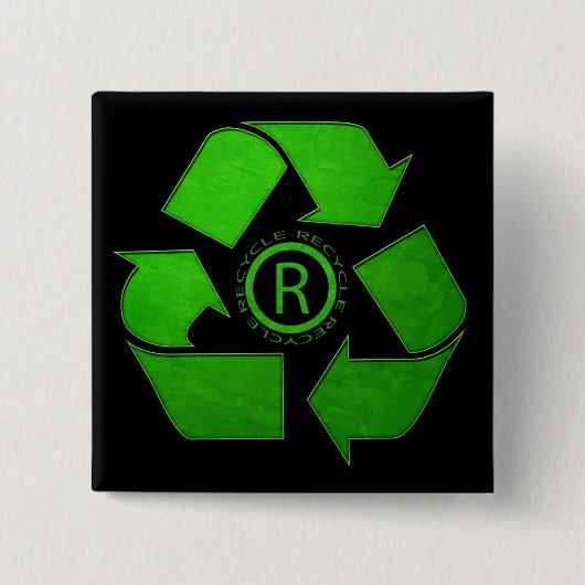Badge Carré 5 Cm Recycle Logo par Shirley Taylor (Devant)