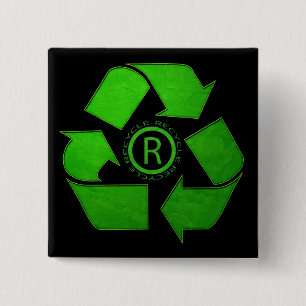 Badge Carré 5 Cm Recycle Logo par Shirley Taylor
