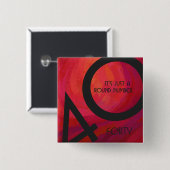 Badge Carré 5 Cm Red 40 Dix Anniversaire (Devant & derrière)