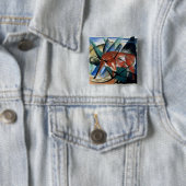 Badge Carré 5 Cm Red Bull (gouache sur le papier) (En situation)