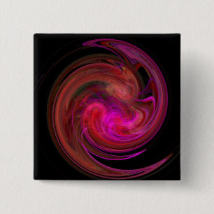 BADGE CARRÉ 5 CM RED PINK FUCHSIA LIGHT VORTEX