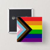 Badge Carré 5 Cm Redémarrage de l'indicateur de fierté - trans et P (Devant & derrière)