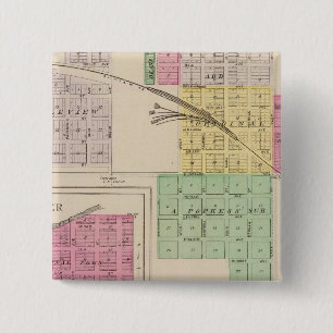 Badge Carré 5 Cm Reece, Fall River, Hamilton et Climax, Kansas
