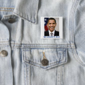 BADGE CARRÉ 5 CM RÉÉLECTION OBAMA 2012 (En situation)