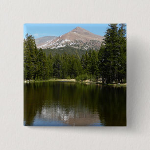 Badge Carré 5 Cm Reflet du lac de Yosemite