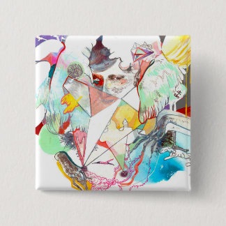 BADGE CARRÉ 5 CM REFLÉTEZ LES BOUTONS