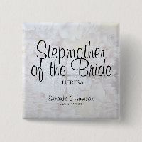 Réflexions blanches Stepmère de la mariée Nametag