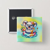 Badge Carré 5 Cm Refroidisseur (Devant & derrière)