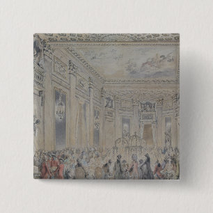 Badge Carré 5 Cm Régalez-vous donné par Madame du Barry pour Loui