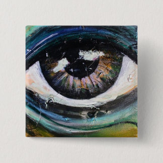 Badge Carré 5 Cm regard dans le bouton