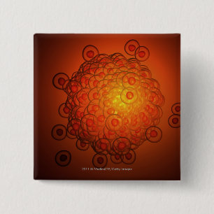Badge Carré 5 Cm Regard magnifié à un ovule