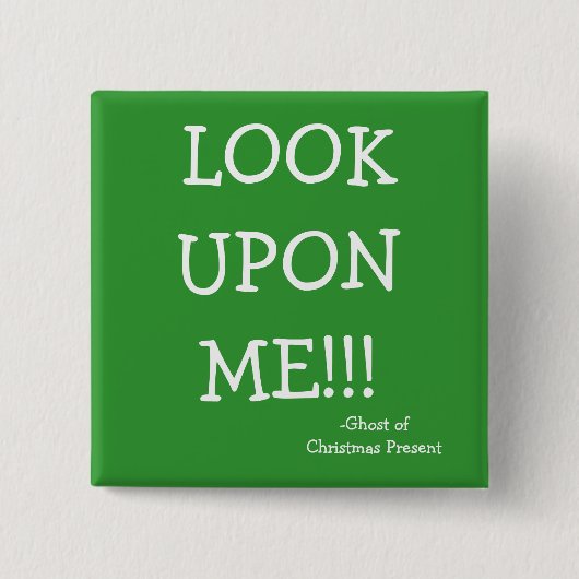 Badge Carré 5 Cm Regardez - la série de grippe-sou (Devant)