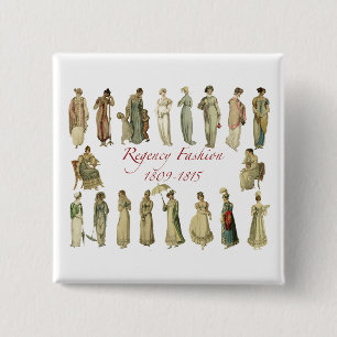Badge Carré 5 Cm Regency Fashion 1809-1815
