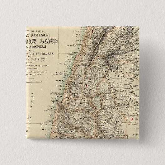 Badge Carré 5 Cm Région biblique turque et asiatique (Devant)