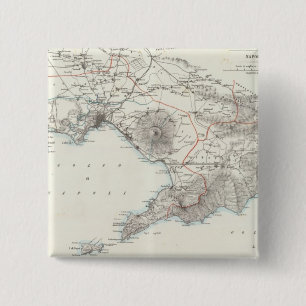Badge Carré 5 Cm Région de Naples Italie