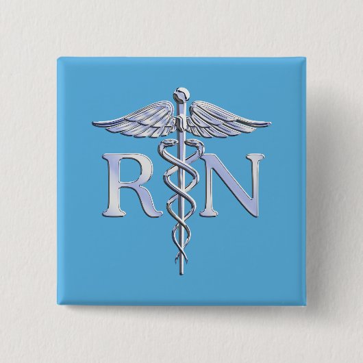 Badge Carré 5 Cm Regised Nurse RN (Devant)