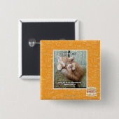 Badge Carré 5 Cm Règle #231 de Kitteh (Devant & derrière)