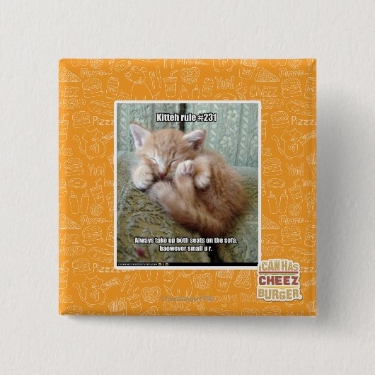 Badge Carré 5 Cm Règle #231 de Kitteh (Devant)