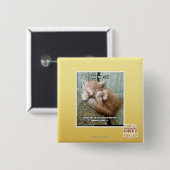 Badge Carré 5 Cm Règle #231 de Kitteh (Devant & derrière)