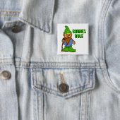 Badge Carré 5 Cm Règle Gnomes (En situation)