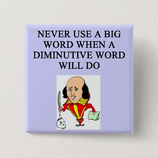 Badge Carré 5 Cm règles drôles pour des auteurs (Devant)