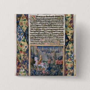 Badge Carré 5 Cm Rehoboam faisant la guerre contre le jéroboam
