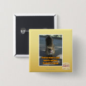 Badge Carré 5 Cm Rejets de Firefox (Devant & derrière)