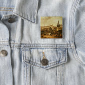 Badge Carré 5 Cm Réjouissance chez Les Halles (En situation)