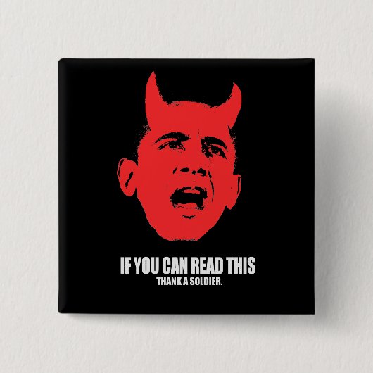 Badge Carré 5 Cm Remerciez un soldat Bumpersticker (Devant)