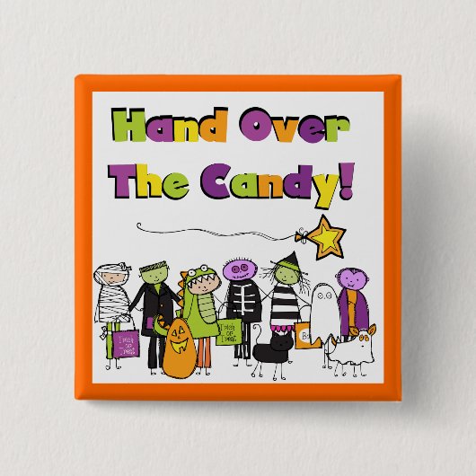 Badge Carré 5 Cm Remettez-vous les bonbons, les t-shirts et les cad (Devant)