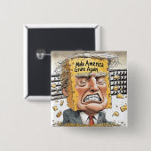 Badge Carré 5 Cm "Rendre à l'Amérique sa grâce" (Devant & derrière)