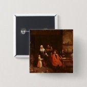 Badge Carré 5 Cm Rendre visite au docteur (Devant & derrière)