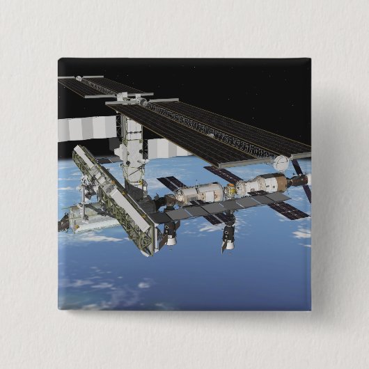 Badge Carré 5 Cm Rendu de l'artiste (Devant)