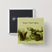 BADGE CARRÉ 5 CM RÉPARATION AUTO - AUTOMOBILE (Devant & derrière)