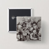 Badge Carré 5 Cm Répétition de l'oratorio de Judith, 1734 (Devant & derrière)