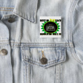 Badge Carré 5 Cm Repos dans la paix 2 (En situation)