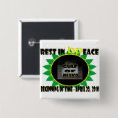 Badge Carré 5 Cm Repos dans la paix 2 (Devant & derrière)