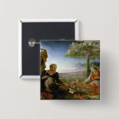 Badge Carré 5 Cm Reposez-vous sur le vol en l'Egypte, 1805-6 (Devant & derrière)