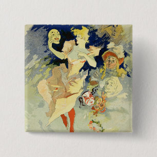 Badge Carré 5 Cm Reproduction de "La Danse", 1891 (litho)