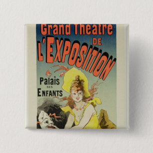 Badge Carré 5 Cm Reproduction d'une publicité par affichage 'le Th