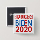 Badge Carré 5 Cm Républicain pour Biden 2020 (Devant & derrière)