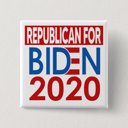 Badge Carré 5 Cm Républicain pour Biden 2020 (Devant)